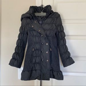 *Sold* Via Spiga Black Puffer Jacket Coat